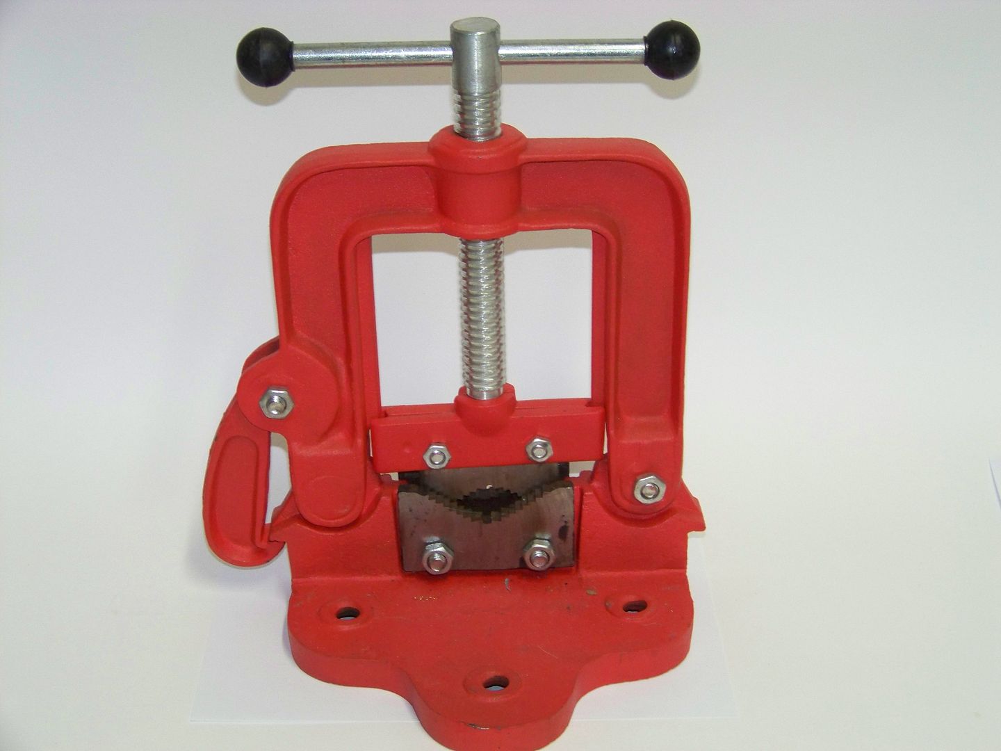  3 YOKE PIPE VISE HINGED CLAMP ON TYPE PLUMBING TOOLS PORTABLE BENCH TYPE